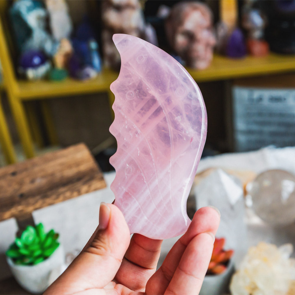 Reikistal Rose Quartz Butterfly Wings