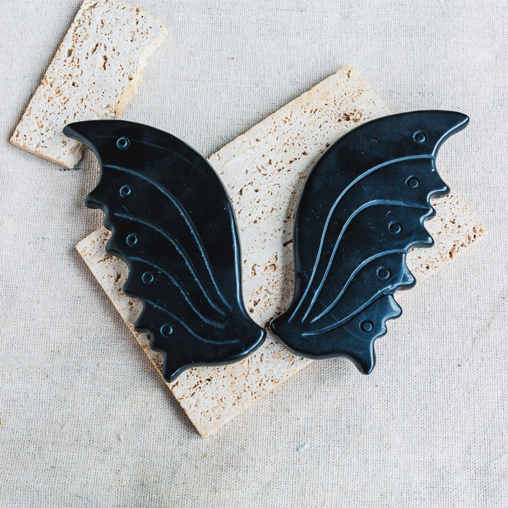 Reikistal Black Obsidian Butterfly Wings