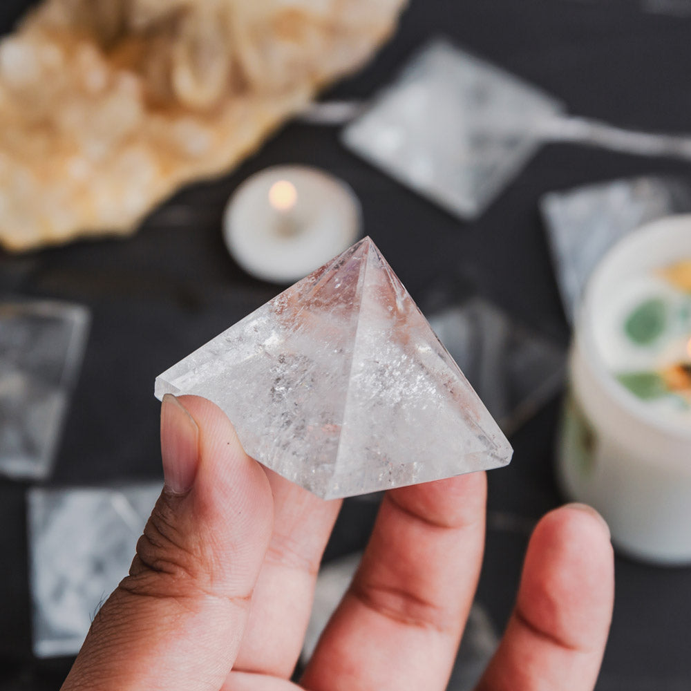 Reikistal Clear Quartz Pyramid