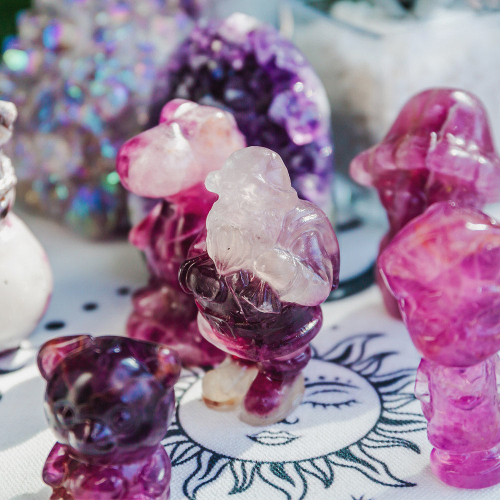 Reikistal Purple Fluorite Carving