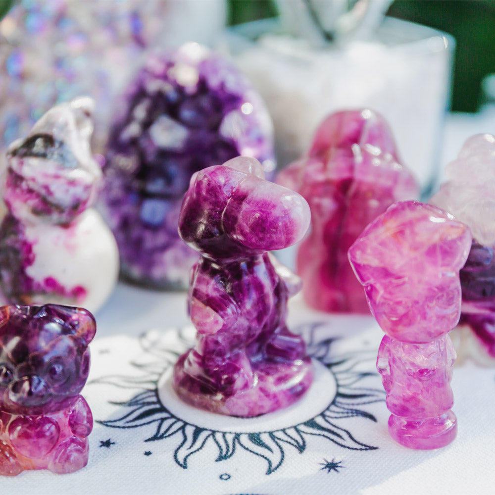 Reikistal Purple Fluorite Carving