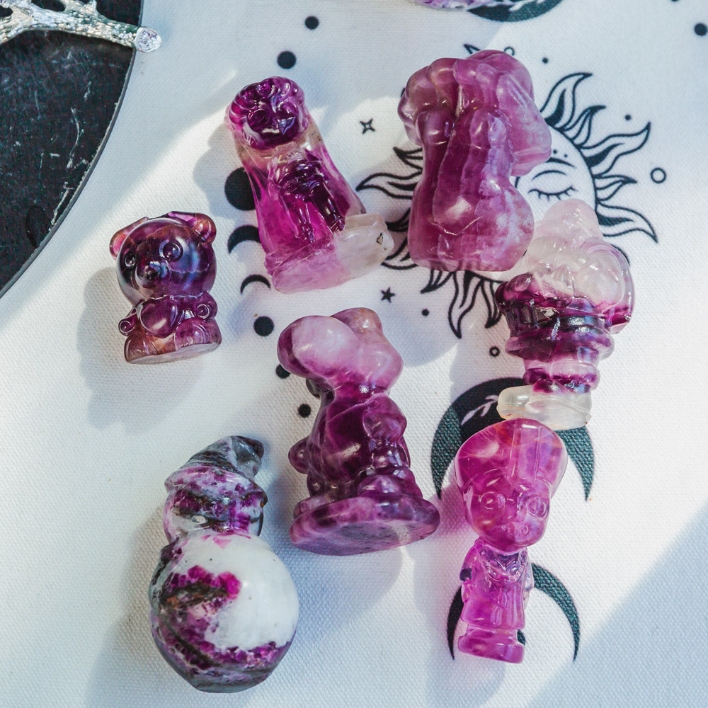 Reikistal Purple Fluorite Carving