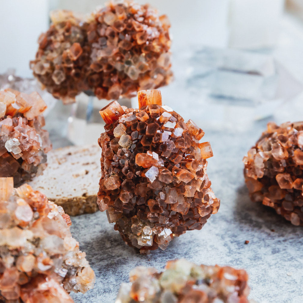 Reikistal Orange Aragonite Cluster