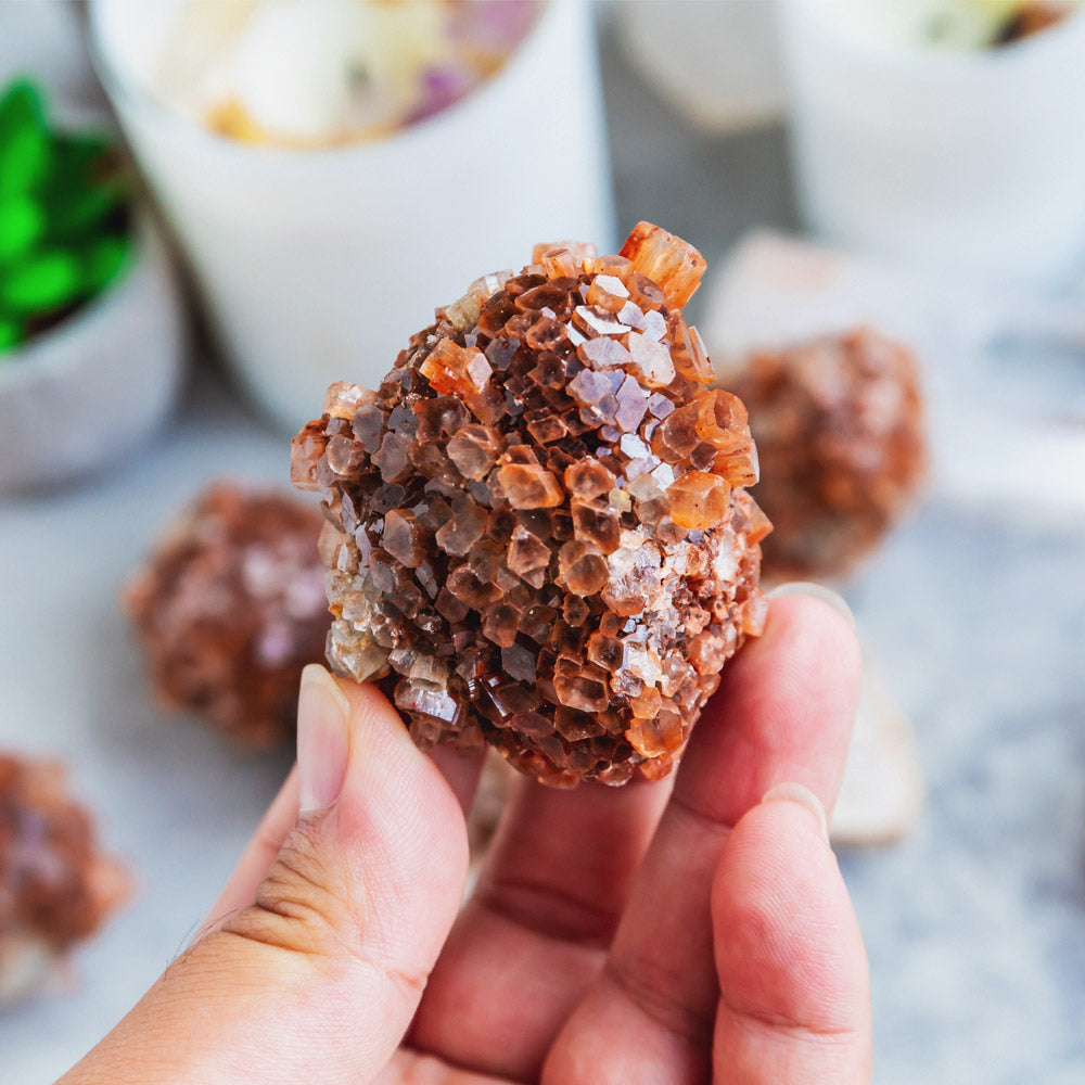 Reikistal Orange Aragonite Cluster