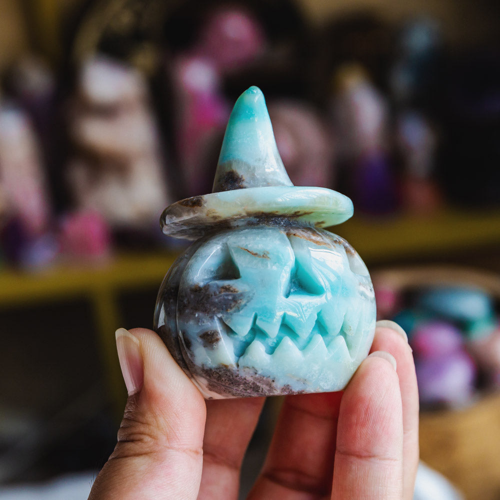 Reikistal Blue Sky Opal Wizard Hat Pumpkin