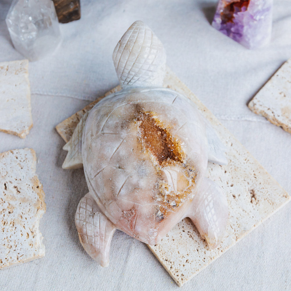 Reikistal Pink Amethyst Turtle