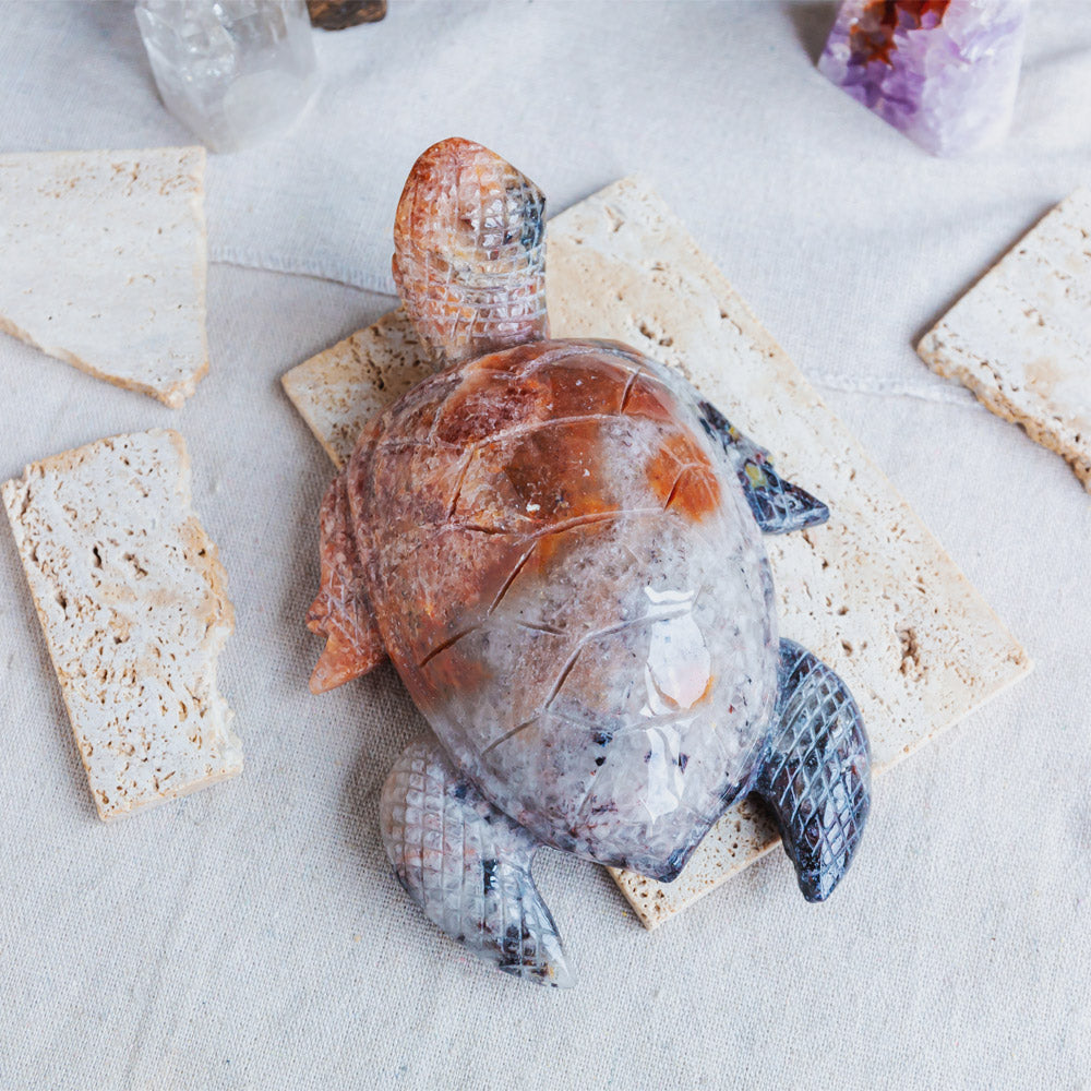 Reikistal Mosaic Quartz Turtle