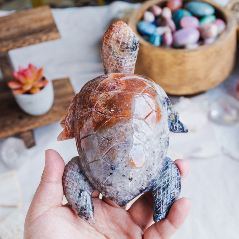 Reikistal Mosaic Quartz Turtle