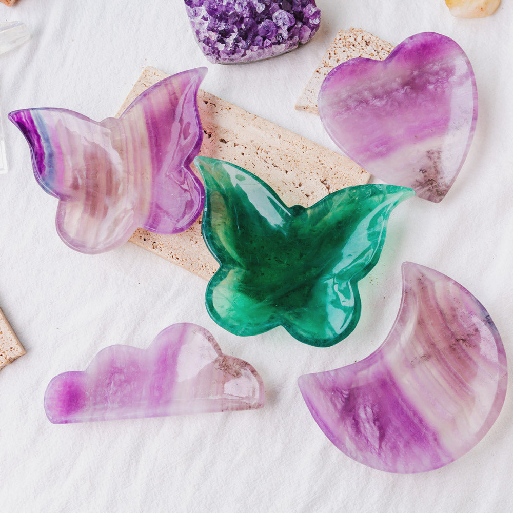 Reikistal Purple Fluorite Butterfly Bowl