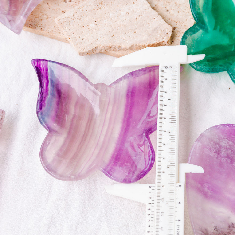 Reikistal Purple Fluorite Butterfly Bowl