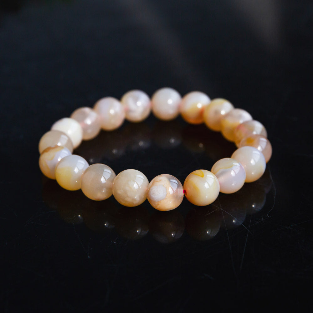 Reikistal Flower Agate Bracelet