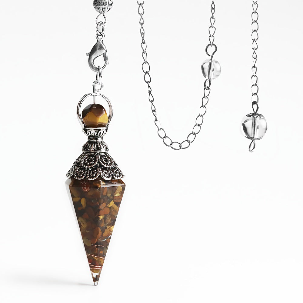 Reikistal Crystal Chips Pendulum Pendant