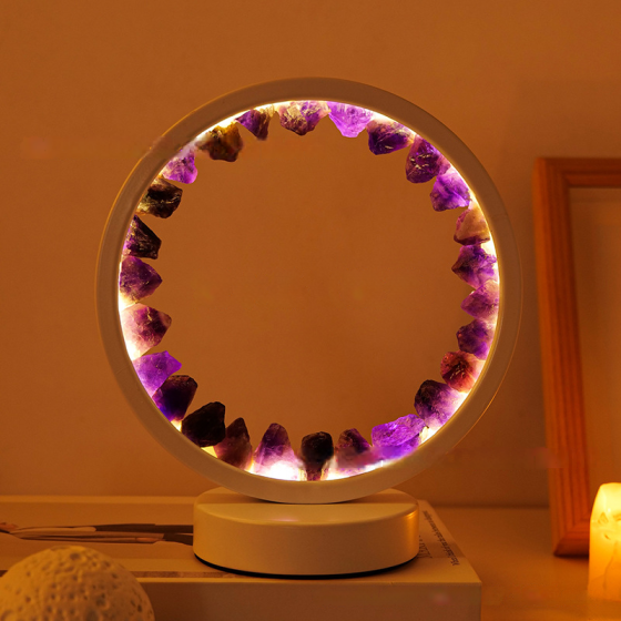 Reikistal Rechargeable Amethyst Circle Decorative Lights