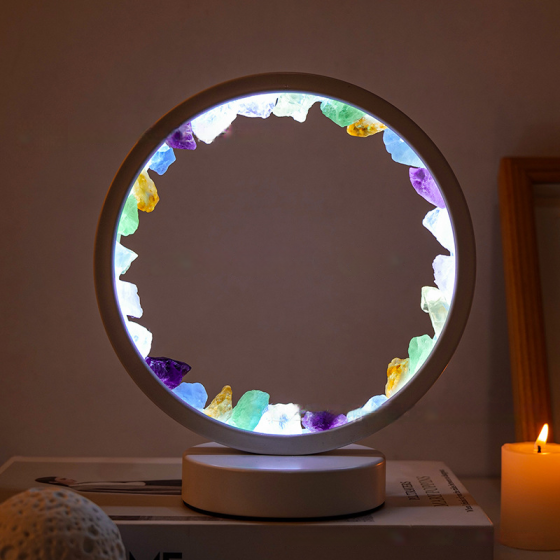 Reikistal Rechargeable Amethyst Circle Decorative Lights