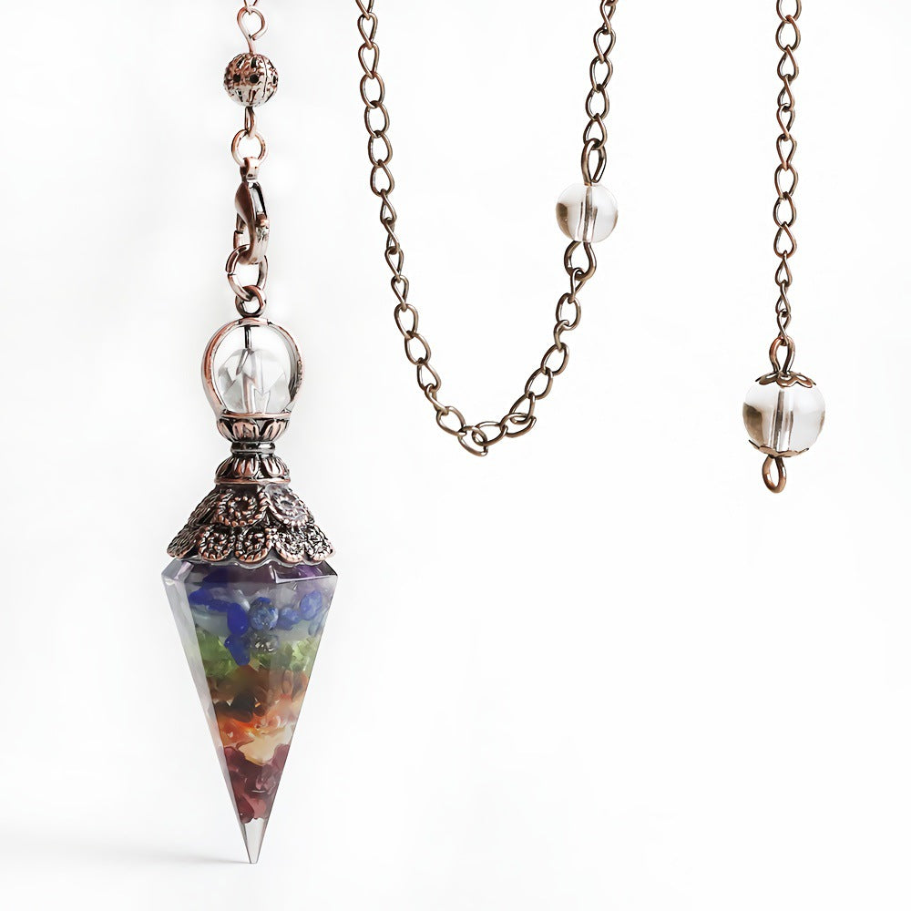 Reikistal Crystal Chips Pendulum Pendant