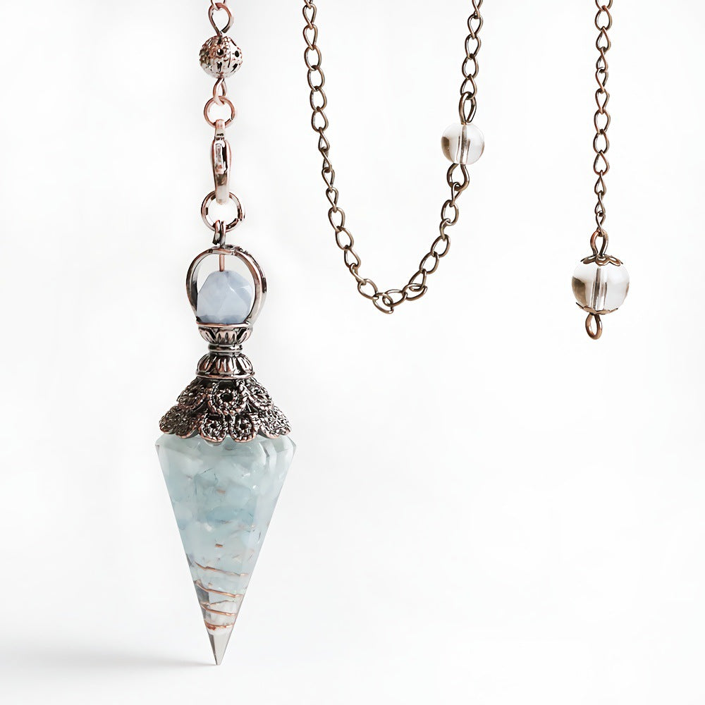 Reikistal Crystal Chips Pendulum Pendant