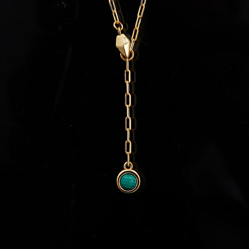 Reikistal malakit halsband
