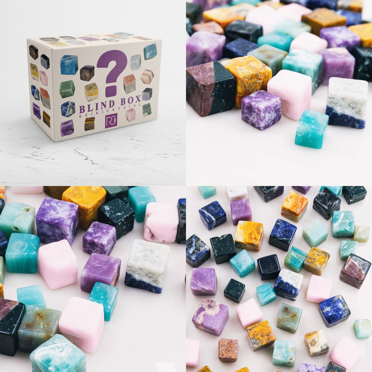 Reikistal 【Abundance energy/power】Mystery Crystal Cube Box