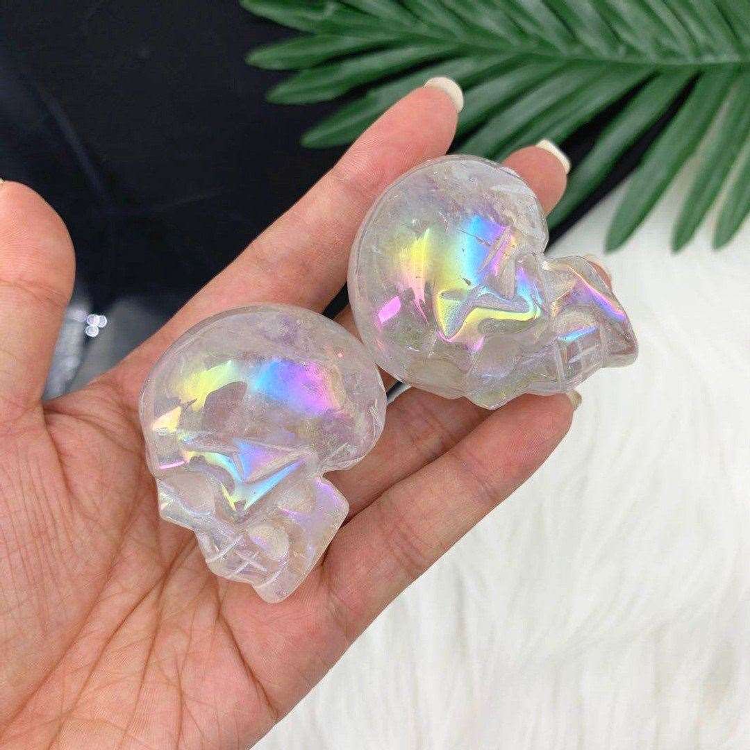 Reikistal Angel Aura Clear Quartz Skull