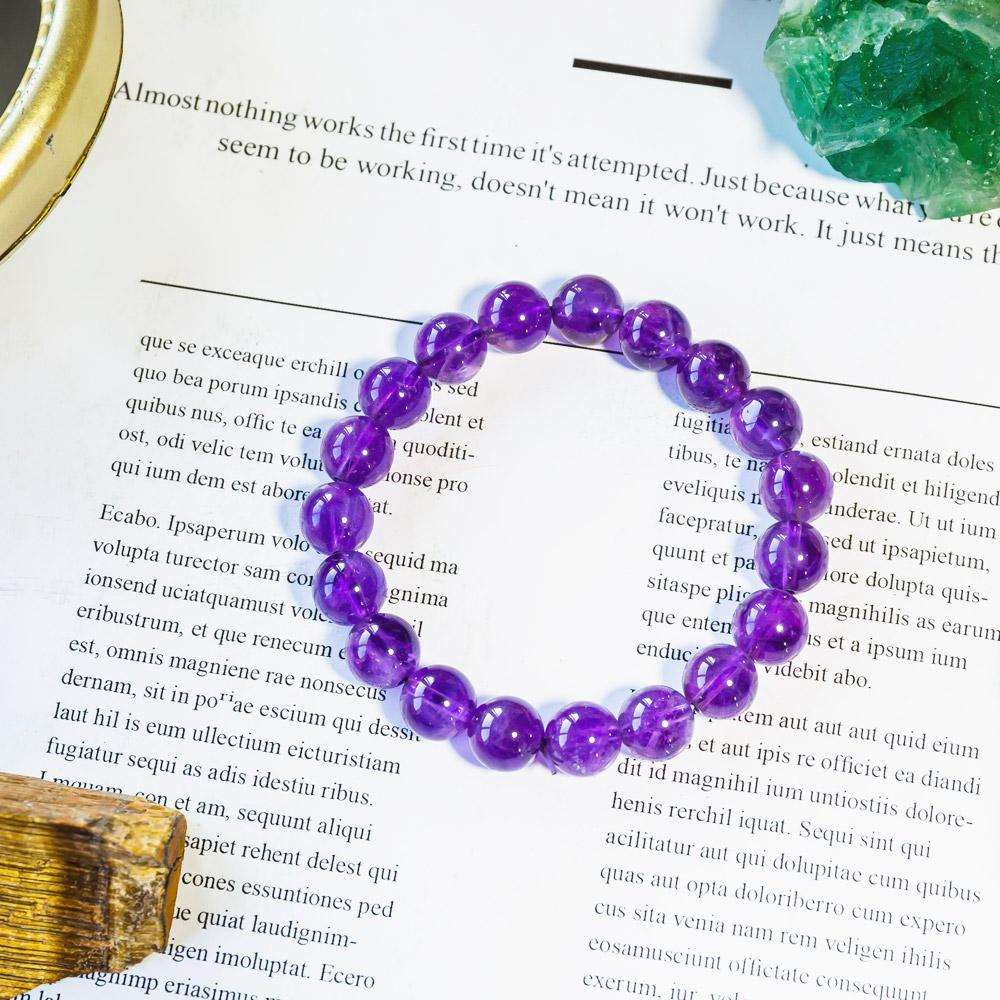 Reikistal Amethyst Beaded Bracelet