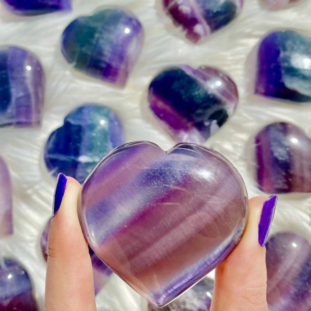 Reikistal Indigo Blue Fluorite Heart