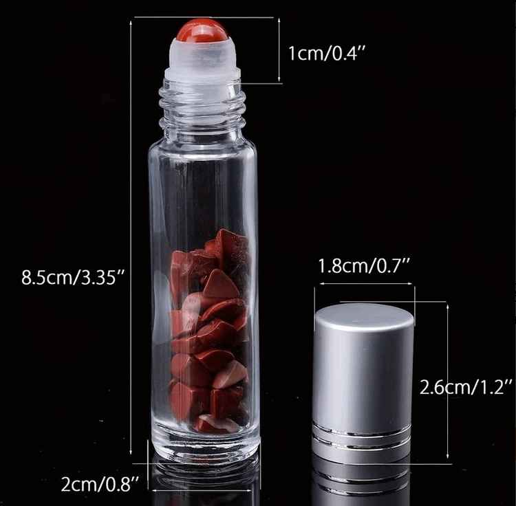 Reikistal 10pcs Clear Glass Roller Bottles