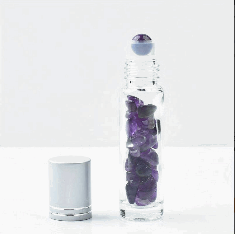 Reikistal 10pcs Clear Glass Roller Bottles