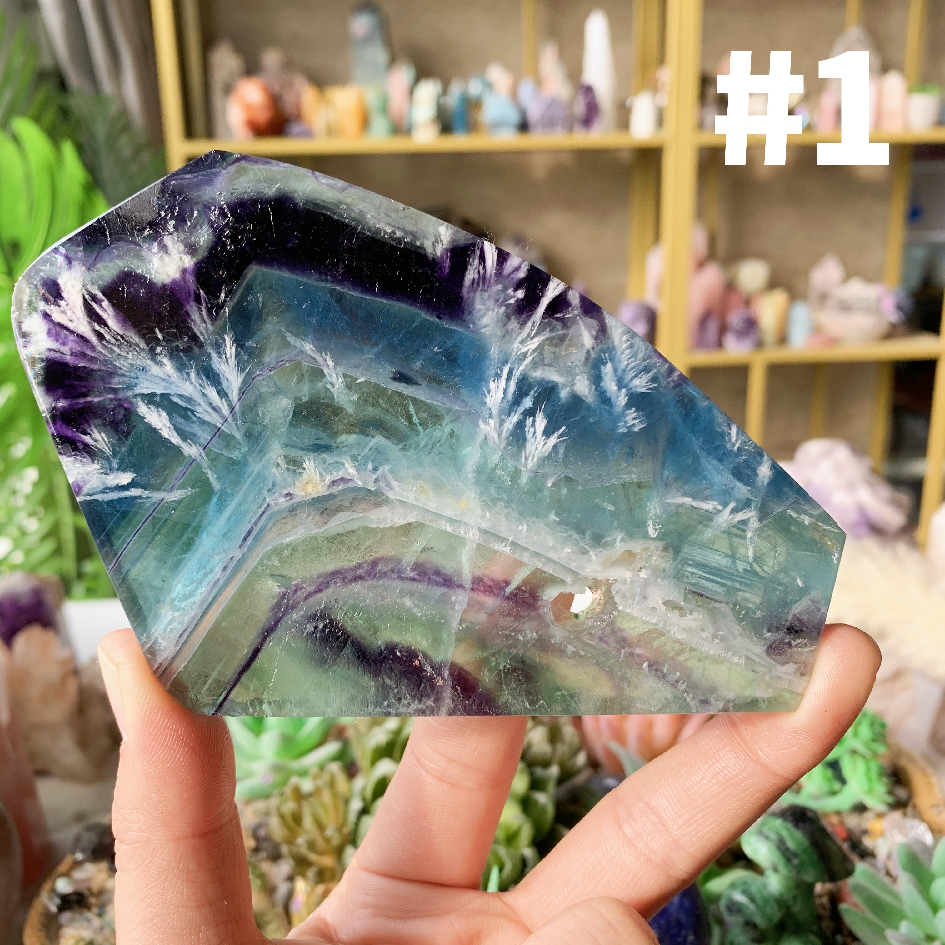 【Weekly Flash Deals】Snowflake Fluorite Slice