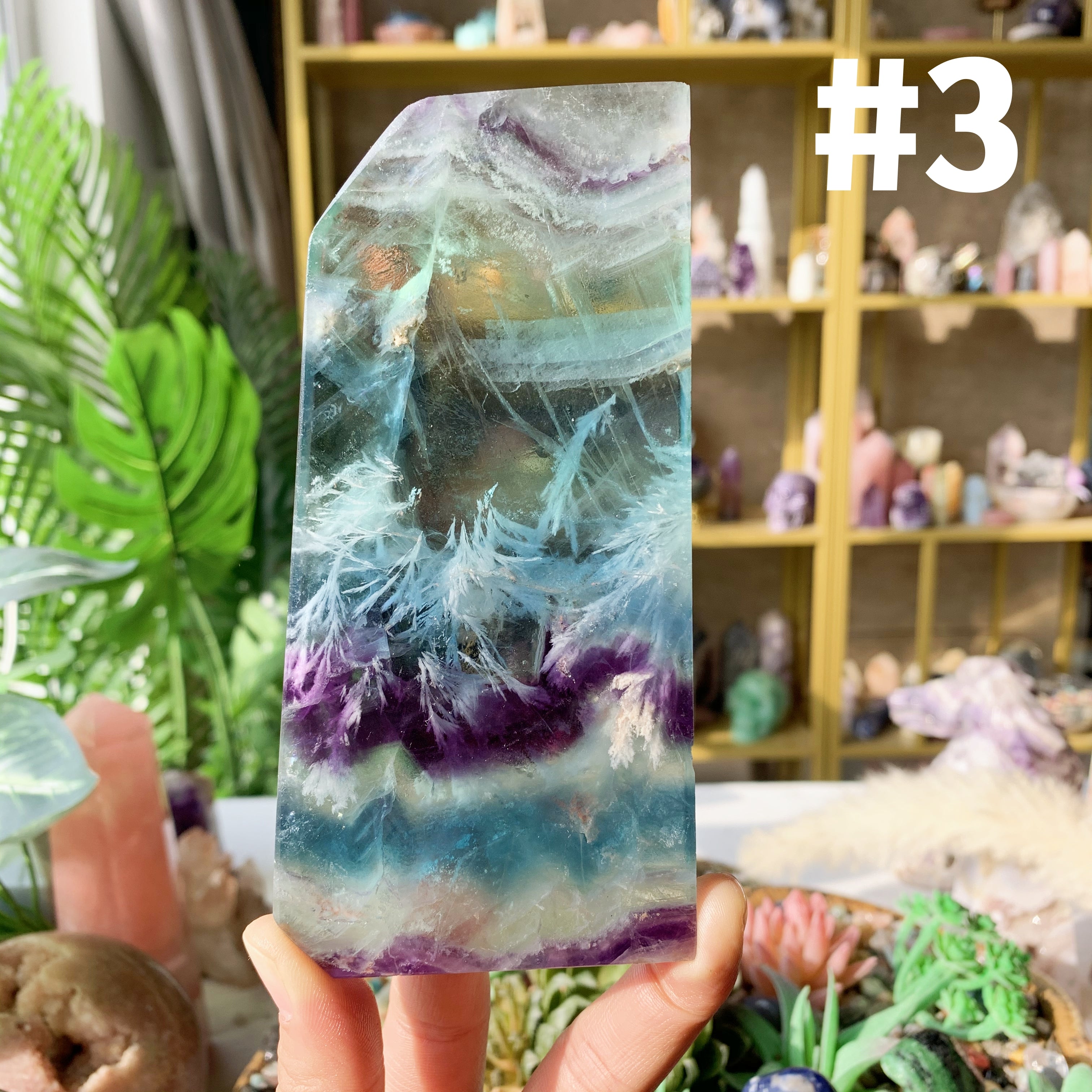 【Weekly Flash Deals】Snowflake Fluorite Slice