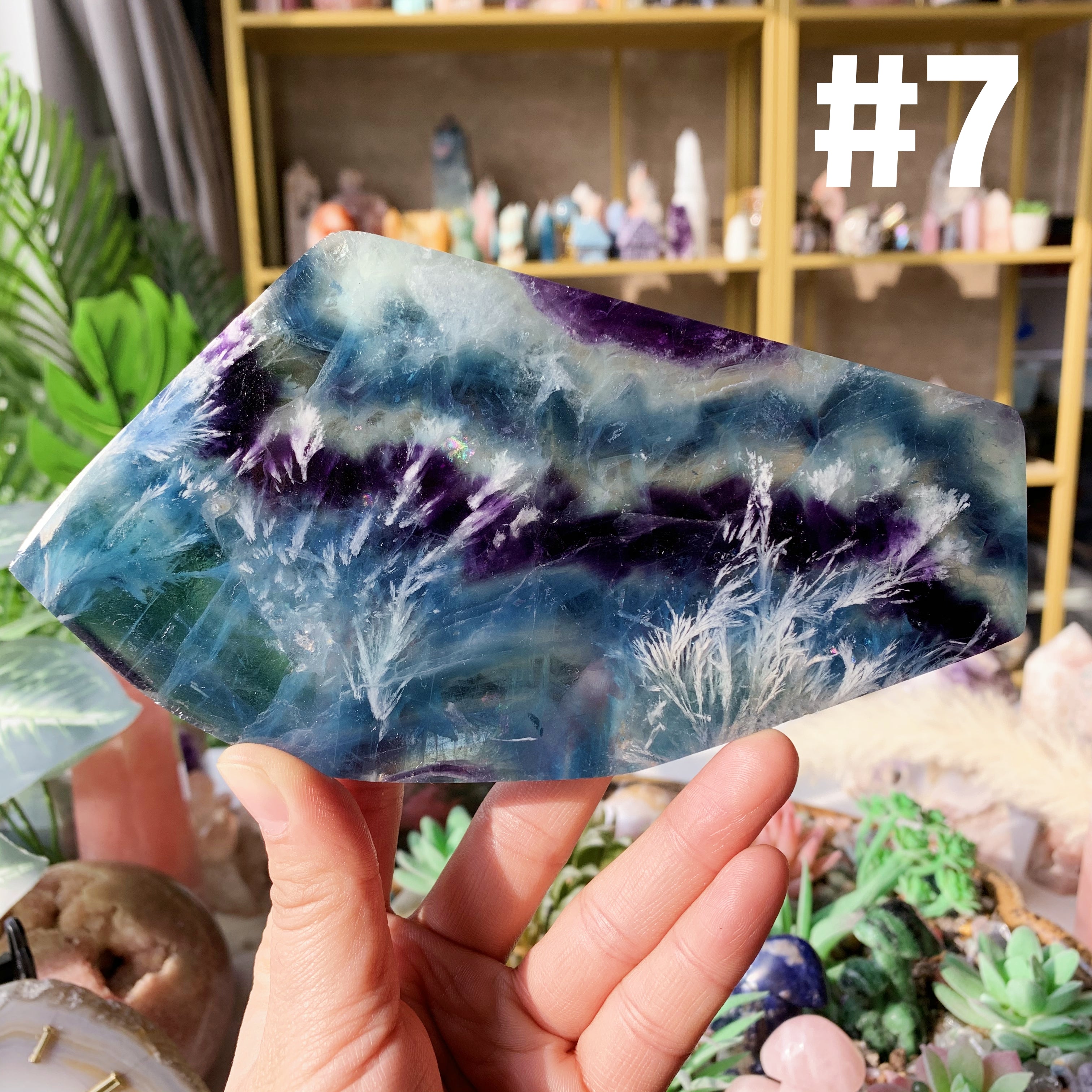 【Weekly Flash Deals】Snowflake Fluorite Slice