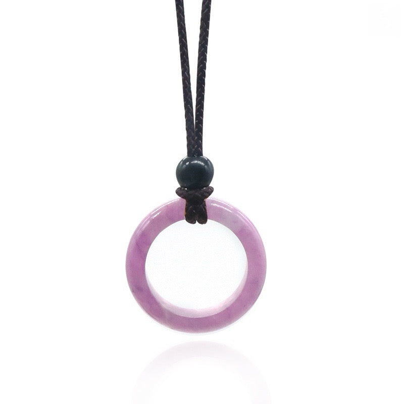 Reikicrystal Natural Loop Ring Necklace Set