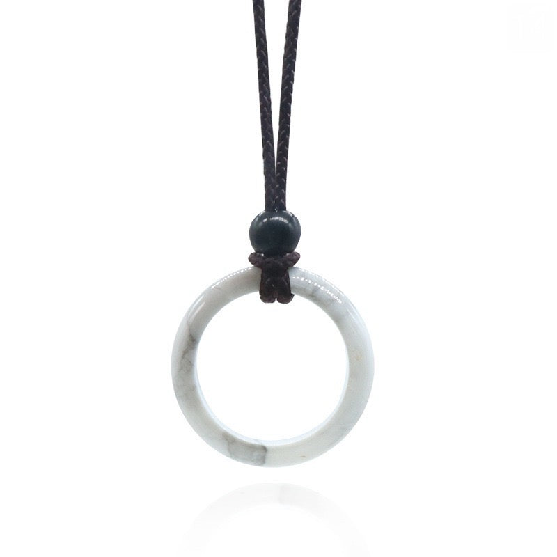 Reikicrystal Natural Loop Ring Necklace Set