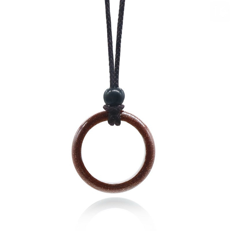 Reikicrystal Natural Loop Ring Necklace Set