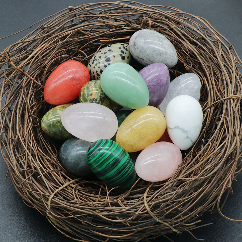 Reikicrystal Colorful Easter Egg Shaped Stone