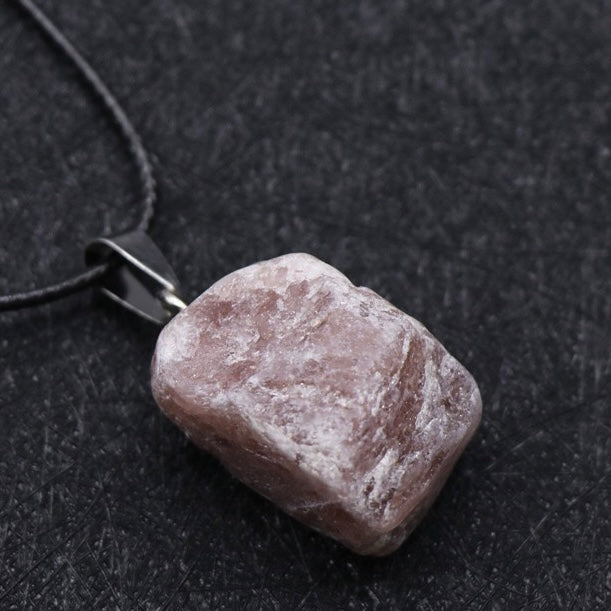 Reikicrystal Irregular Crystal Stone Wire-Wrapped Pendant Necklace