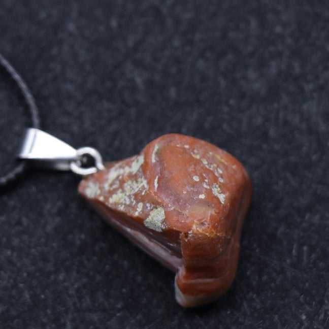 Reikicrystal Irregular Crystal Stone Wire-Wrapped Pendant Necklace