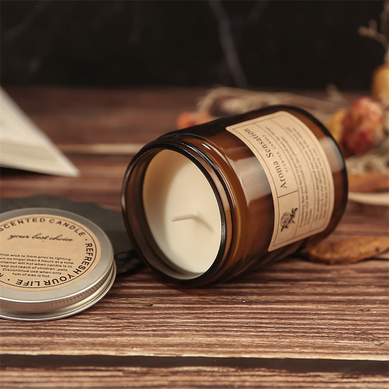 Reikistal naturliga sojaljus med eteriska oljor Chakra Healing Candles