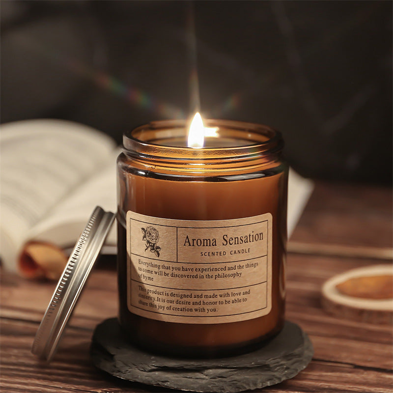 Reikistal naturliga sojaljus med eteriska oljor Chakra Healing Candles