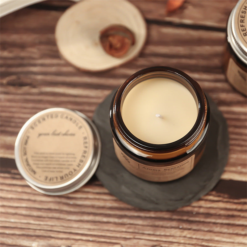 Reikistal naturliga sojaljus med eteriska oljor Chakra Healing Candles