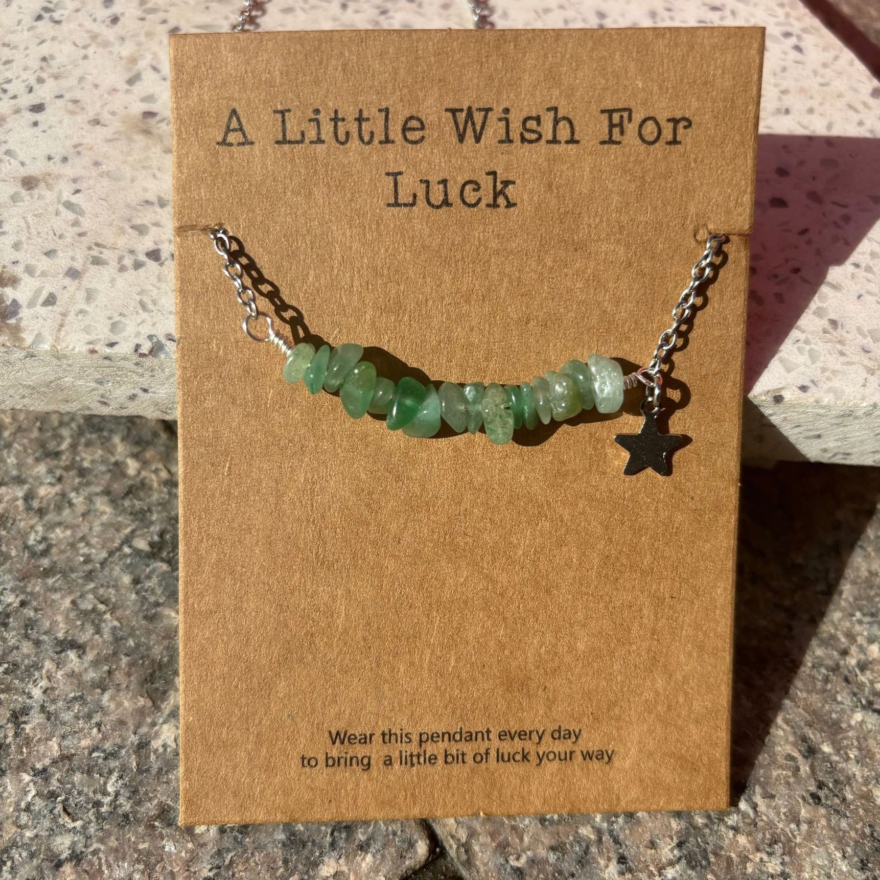 Reikicrystal Natural crystal Chips With Bamboo Necklace