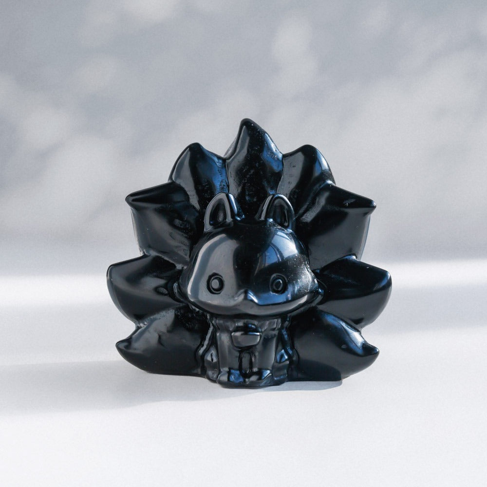 Reikistal Obsidian 9 Schwänze Fuchs