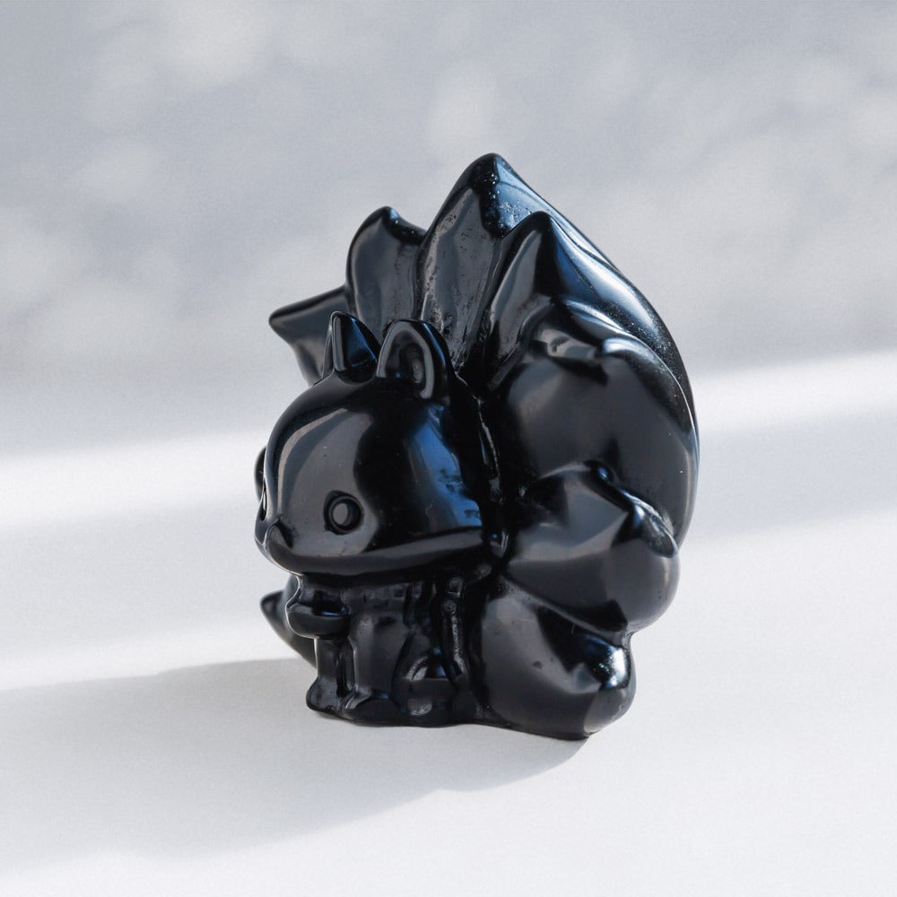 Reikistal Obsidian 9 Schwänze Fuchs