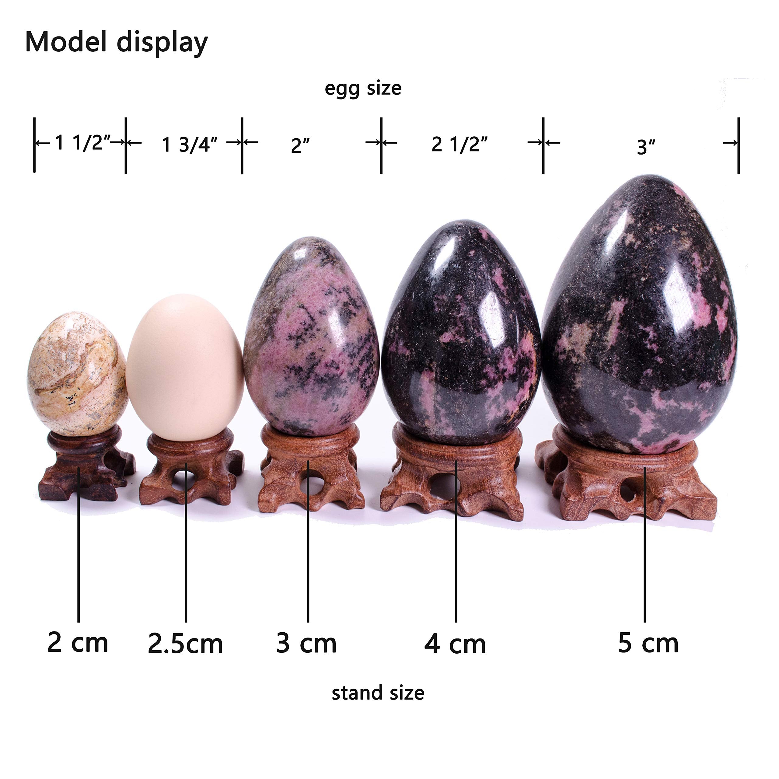 Wooden Stand for Crystal Sphere Quartz Ball Holder Orb Egg Base Hollow Wood Stand Globe Stone Decor Display (E-5cm-1PC)
