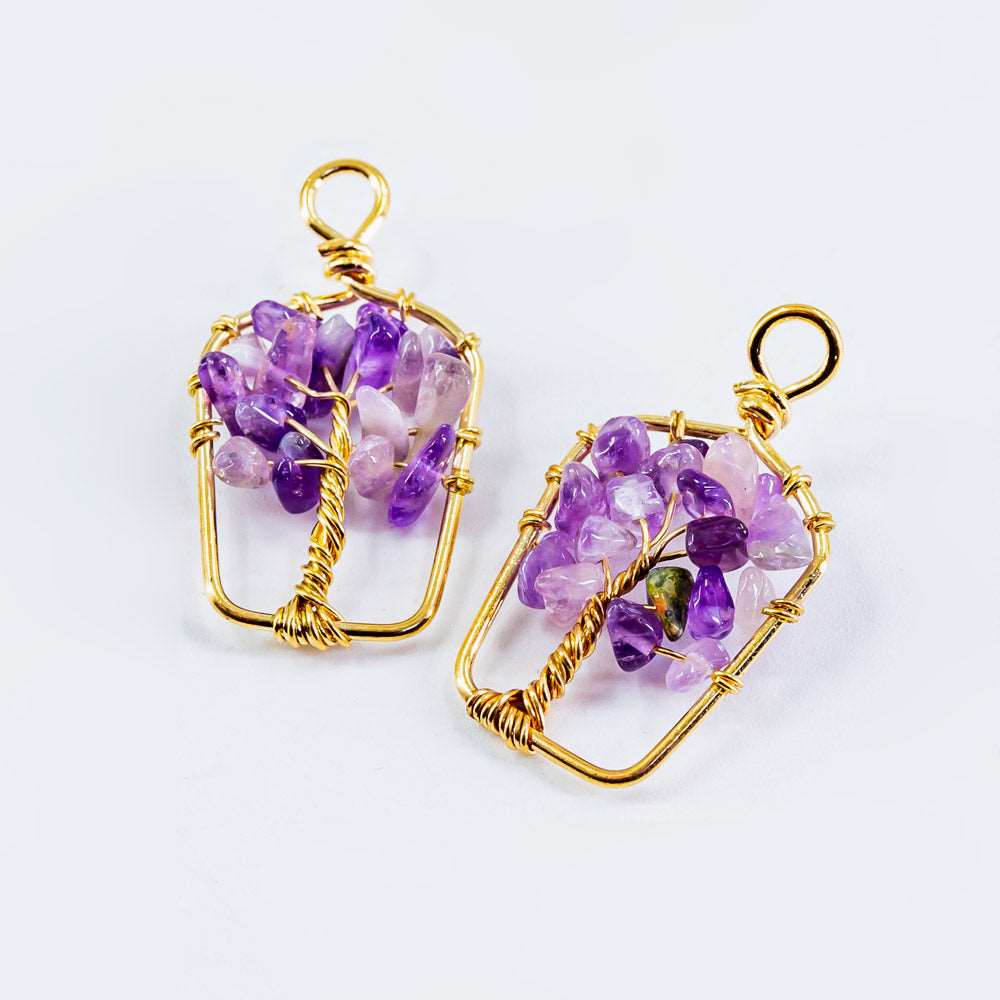 Reikistal Amethyst Cluster Pendant