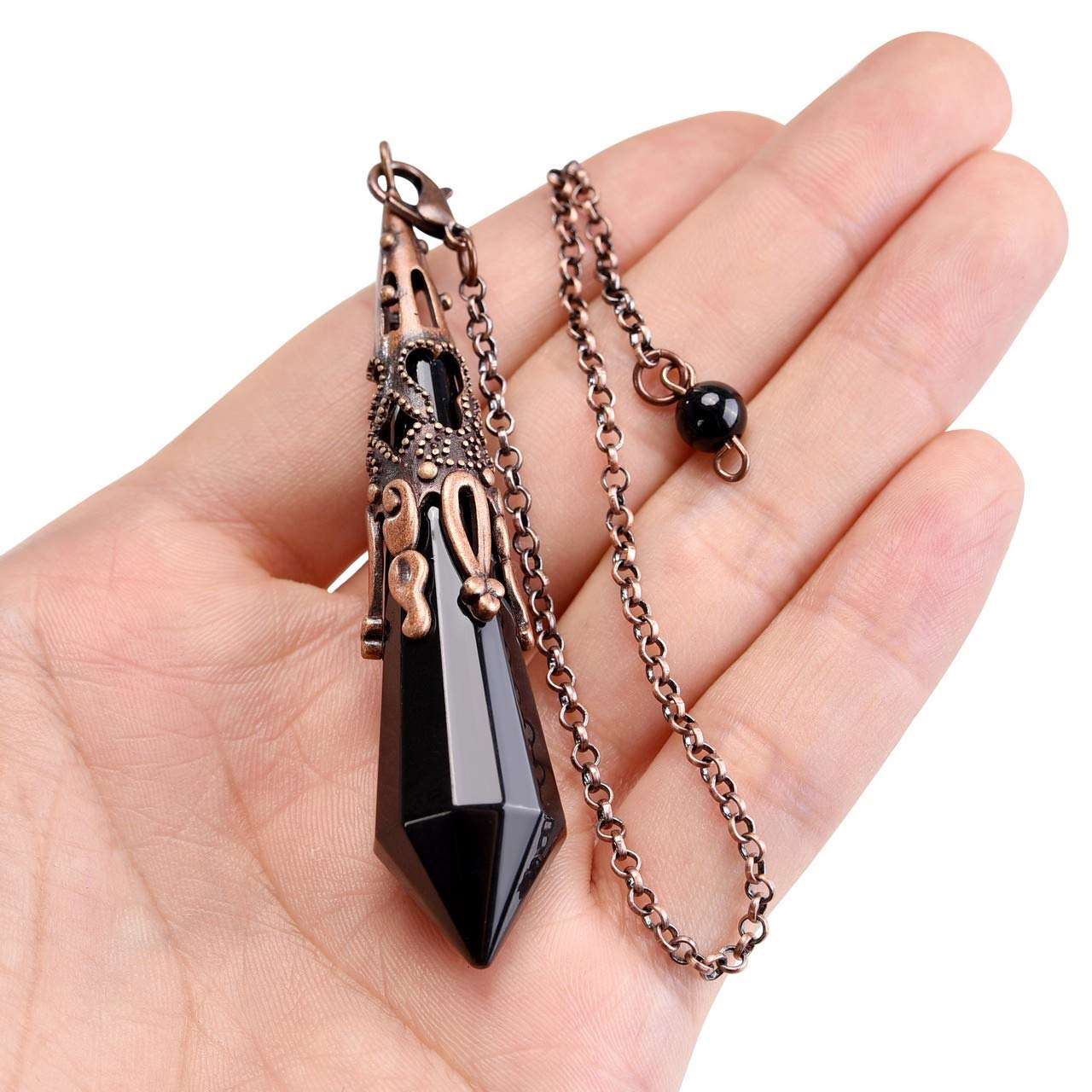 Reikistal Amethyst Crystal Dowsing Divination Pendulum Pendant