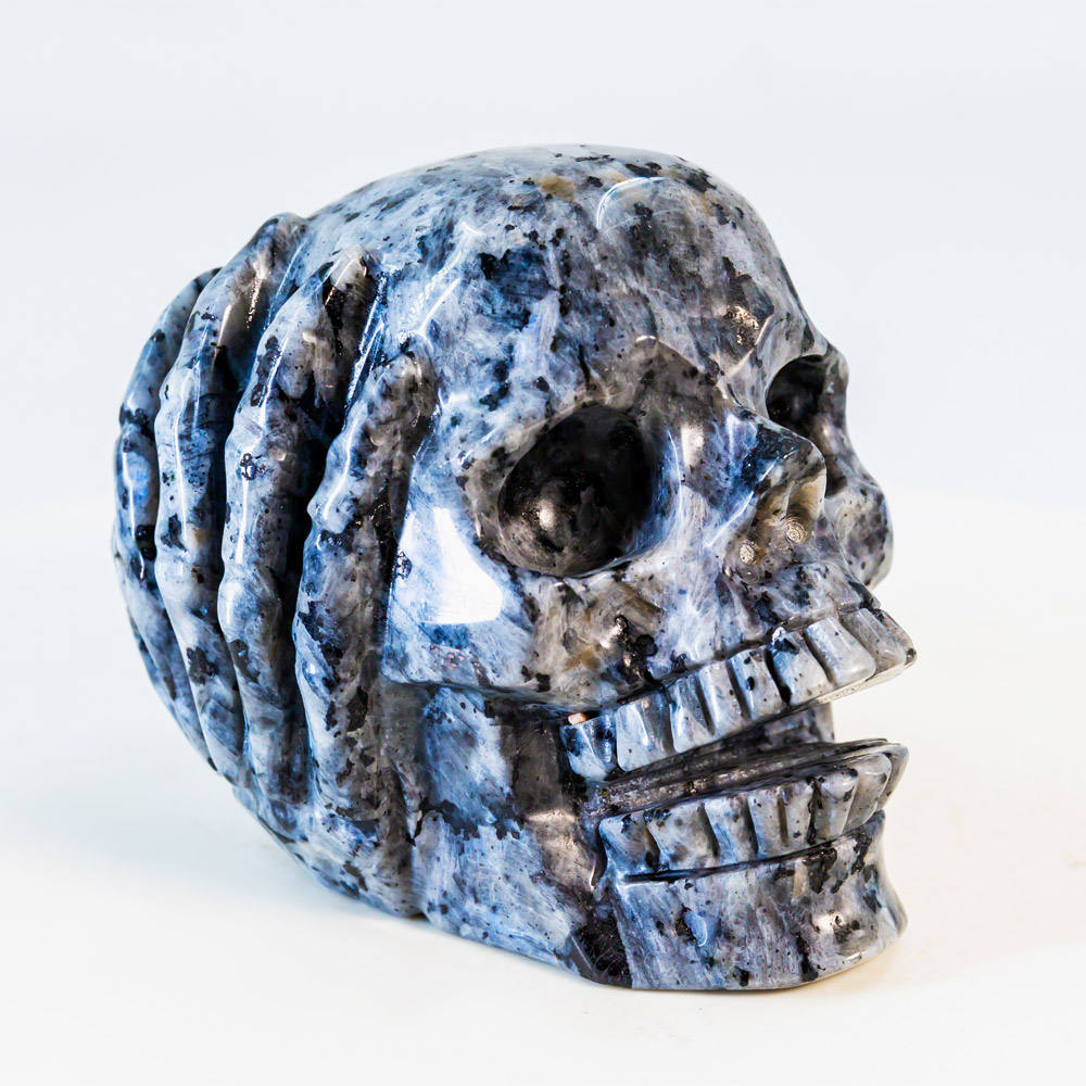 Reikistal Laurvikite Human Skulls Hand Carved