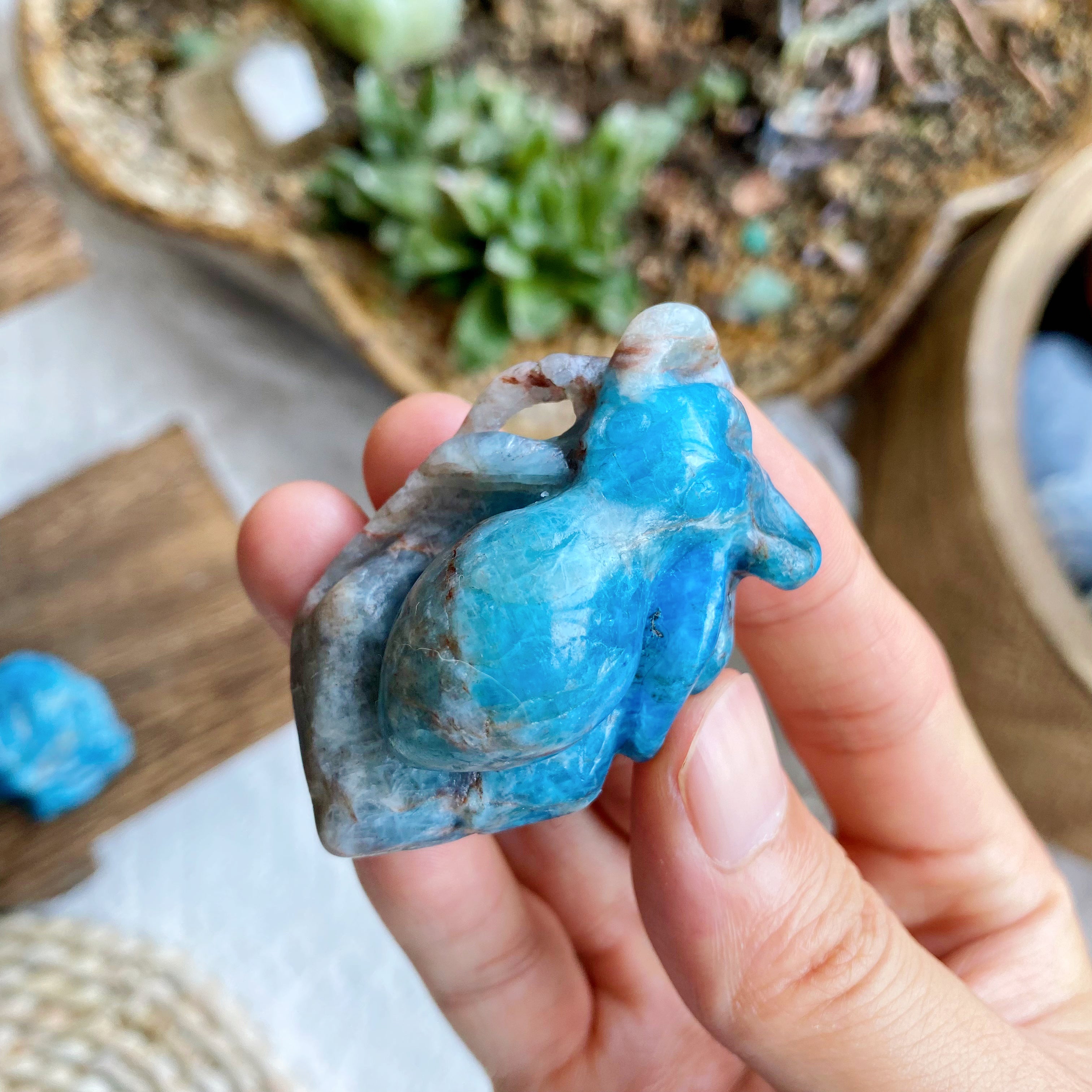 【Weekly Flash Deals】Blue Apatite Carving