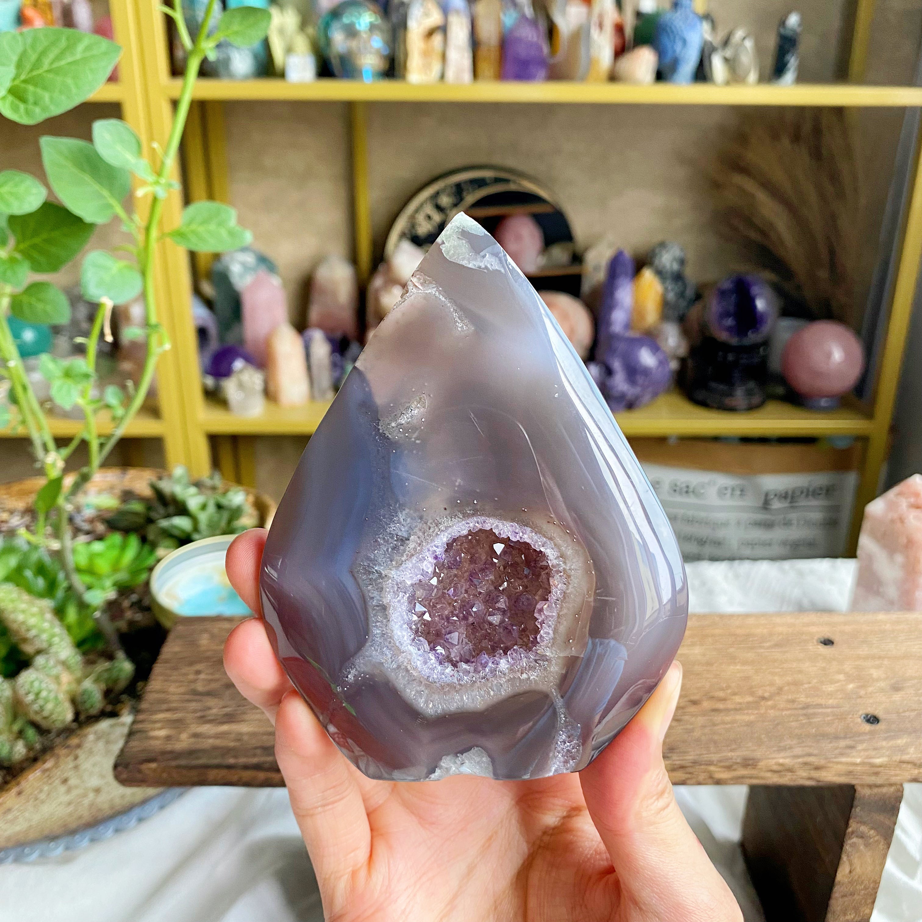 【Weekly Flash Deals】Druzy Agate With Amethyst Free Form