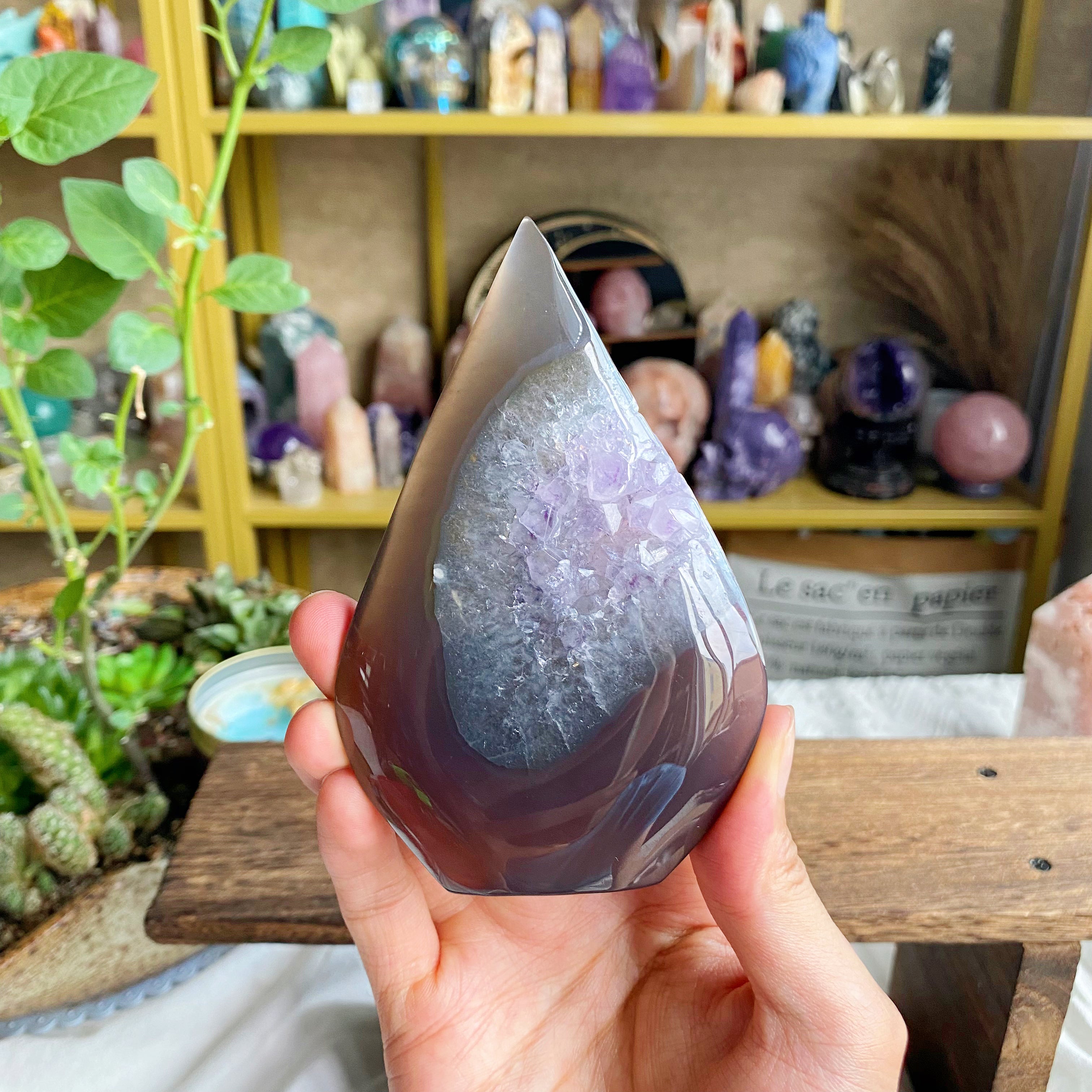 【Weekly Flash Deals】Druzy Agate With Amethyst Free Form