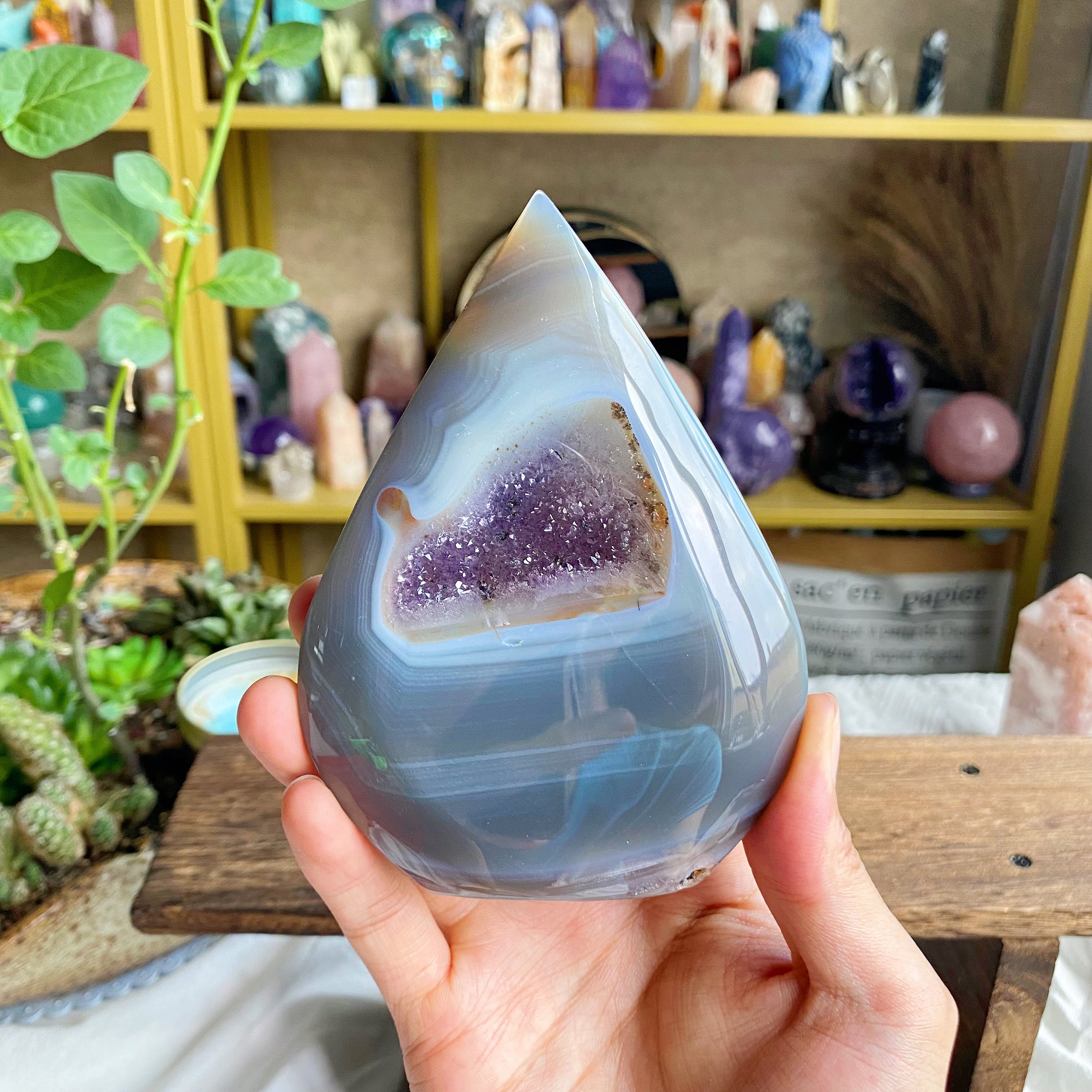 【Weekly Flash Deals】Druzy Agate With Amethyst Free Form